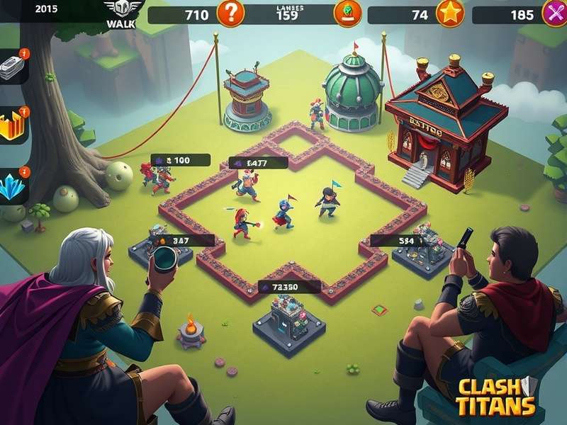 Clove Clash Titans gameplay screenshot showing strategic battle